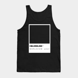 COLORBLIND WorldView - logo - white card. Tank Top